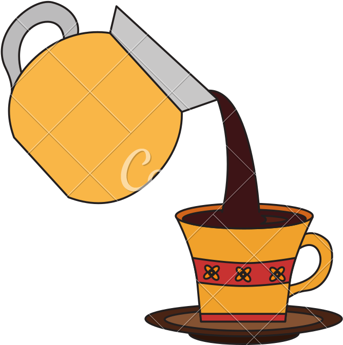 Coffee Teapot With Cup Isolated Icon - Coffee Teapot With Cup Isolated Icon (800x800)