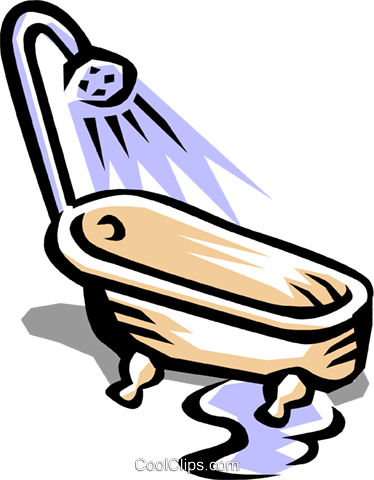Bathtub Royalty Free Vector Clip Art Illustration - Bathtub Royalty Free Vector Clip Art Illustration (374x480)
