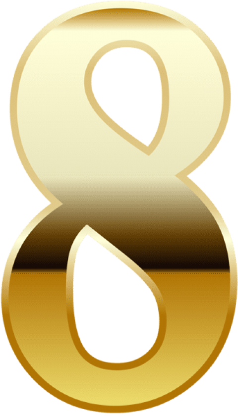 Download Gold Number Eight Clipart Png Photo - Download Gold Number Eight Clipart Png Photo (480x840)