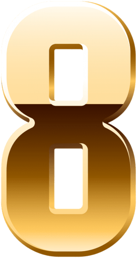 Download Gold Number Eight Png Clipart Png Photo - Download Gold Number Eight Png Clipart Png Photo (480x903)