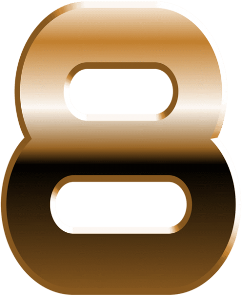 Download Number Eight Golden Transparent Clipart Png - Download Number Eight Golden Transparent Clipart Png (480x586)