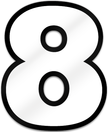 Number Eight Shaped Magnet - Number Eight Shaped Magnet (376x458)