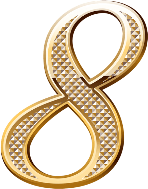 Download Gold Deco Number Eight Clipart Png Photo - Download Gold Deco Number Eight Clipart Png Photo (480x612)