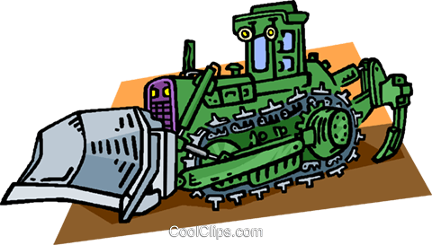 Steam Shovel With Trench Digger Royalty Free Vector - Steam Shovel With Trench Digger Royalty Free Vector (480x273)