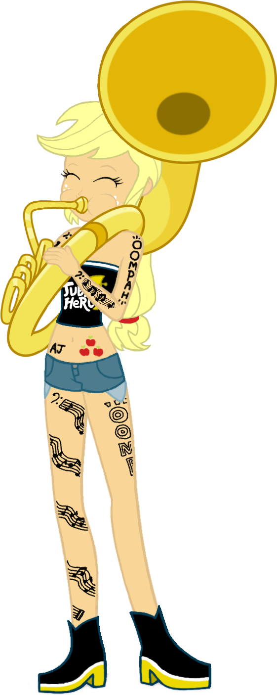 Applejack, The Tuba Hero - Applejack, The Tuba Hero (560x1425)