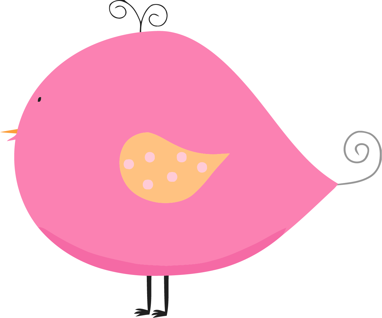 Pink Bird Polka Dot Wings Clipart Png - Pink Bird Polka Dot Wings Clipart Png (1249x1041)
