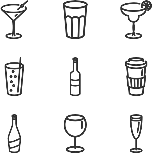 Glasses And Bottles - Glasses And Bottles (600x564)