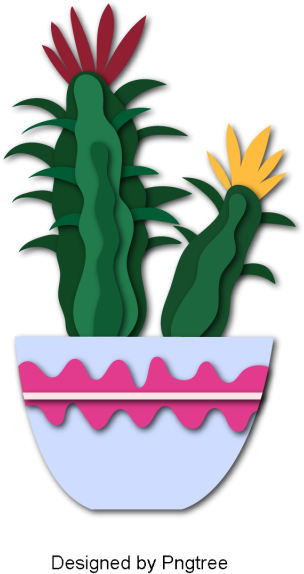 Beautiful Cartoon Cute Hand-painted Plants Potted Cactus - Beautiful Cartoon Cute Hand-painted Plants Potted Cactus (640x640)
