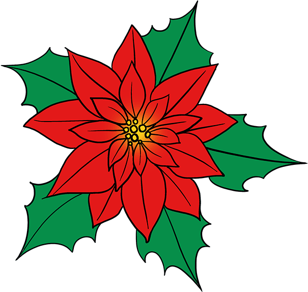 Poinsetta Clip Potted - Poinsetta Clip Potted (680x678)