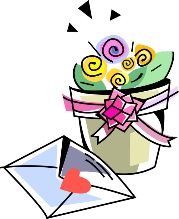 Vector Illustration Of Valentine's Day Sentimental - Vector Illustration Of Valentine's Day Sentimental (572x700)