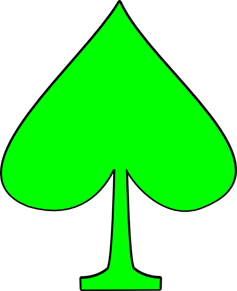 This Free Clip Arts Design Of Green Spades - Green Spades (486x597)