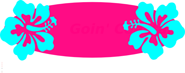 Pink Hibiscus Flower Clip Art At Clker - Pink Hibiscus Flowers Clipart (600x238)