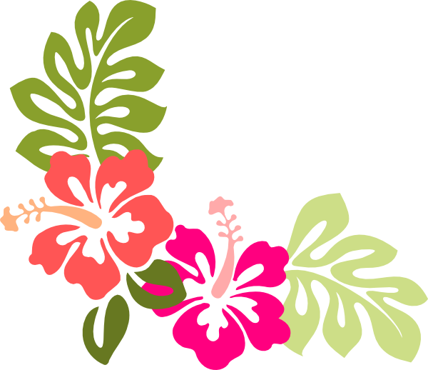 Hawaiian Hibiscus Flower Clip Art - Hawaiian Flower Throw Blanket (600x518)