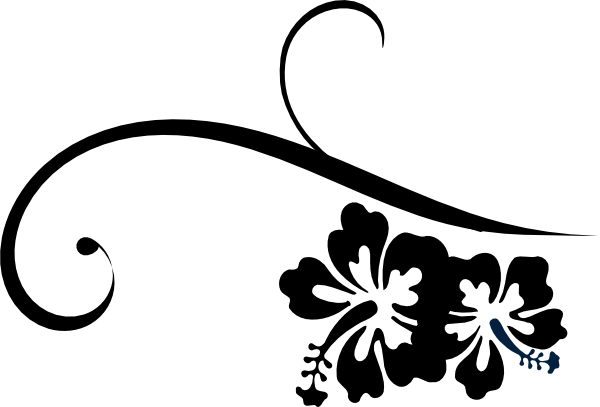 Hibiscus Swirl Clip Art - Hibiscus Clip Art (600x407)