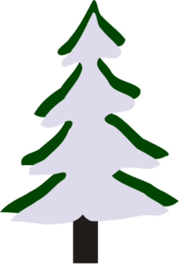 Pine Tree In Winter - Winter Tree Clipart Small (600x884)
