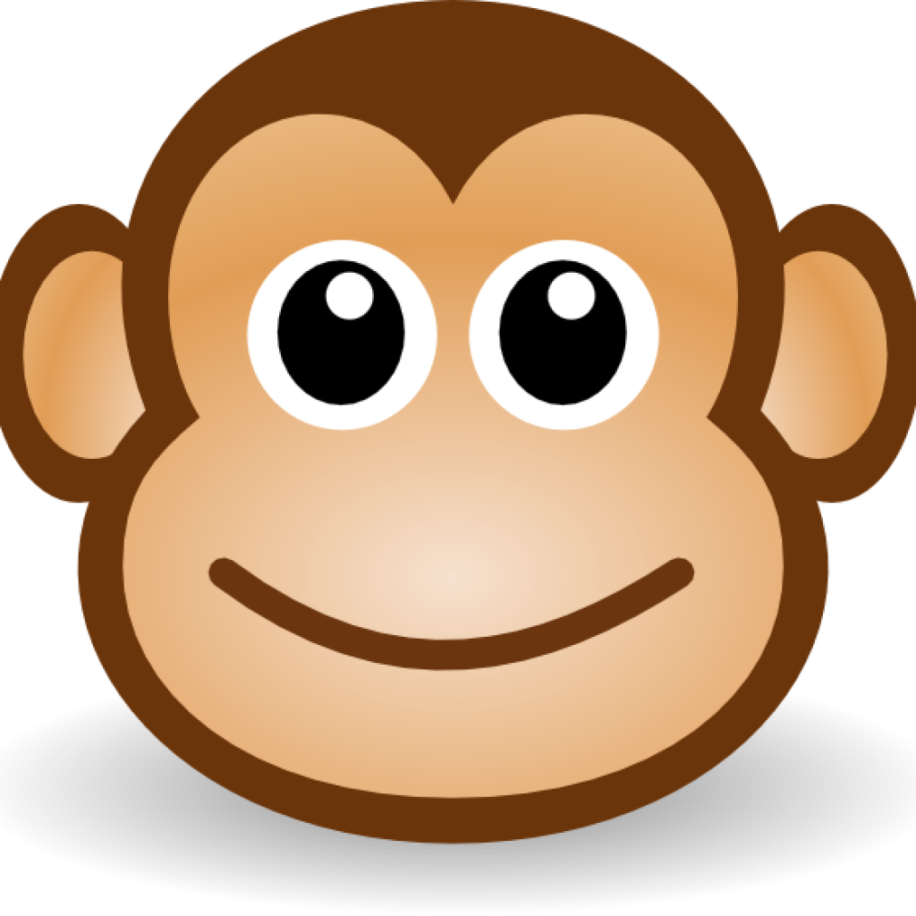Monkey Face Drawing Happy Monkey Face Clip Art At Clker - Monkey Face Cartoon Type (1024x1024)