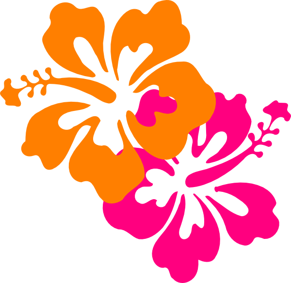 Hibiscus Clip Art At Vector Clip Art - Hawaiian Flower Png (600x584)
