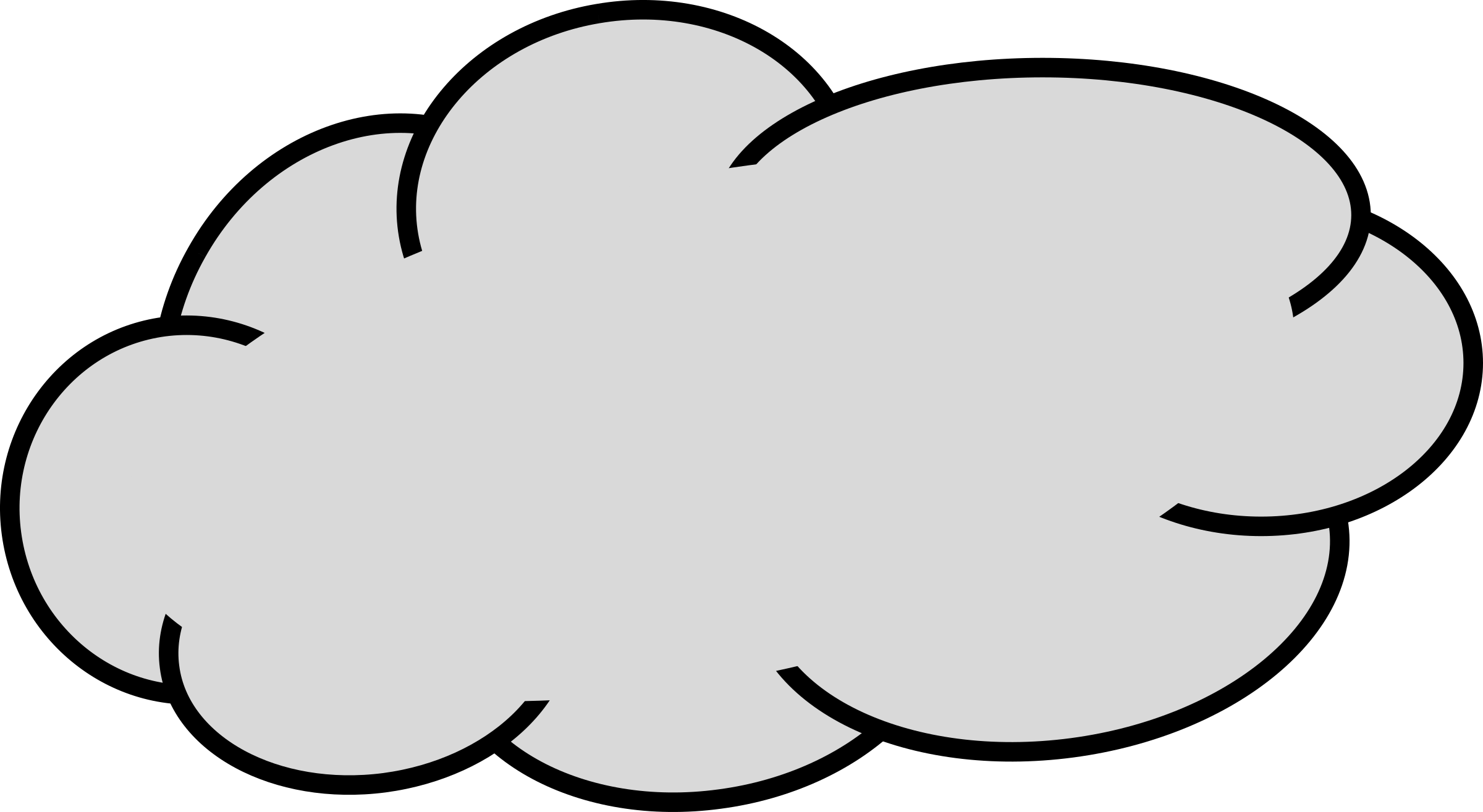 Cloud Clip Art Cloud Clipart Free - Transparent Background Clouds Clipart (2400x1315)