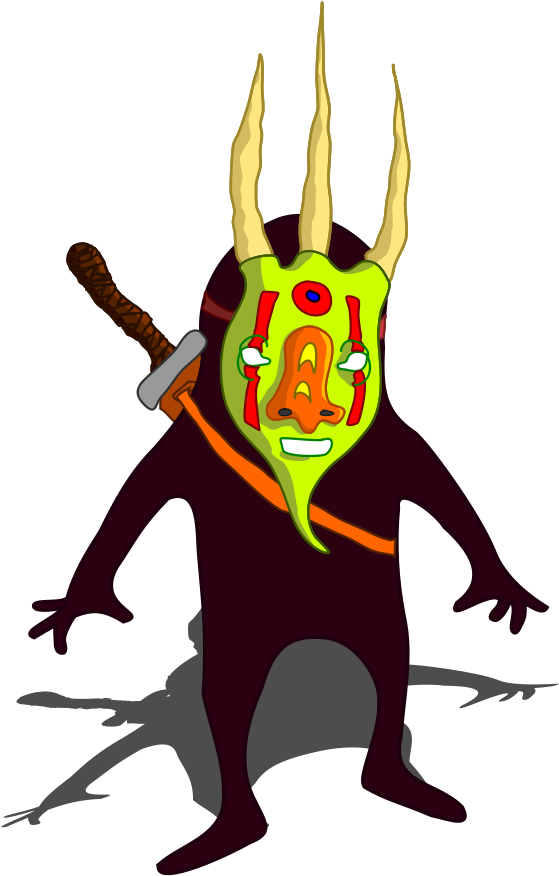 This Free Clip Arts Design Of Ninja Con Mascara - Clip Art (584x900)