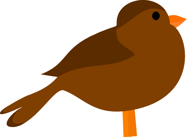 Brown Bird Clip Art - Brown Clip Art Bird (600x439)