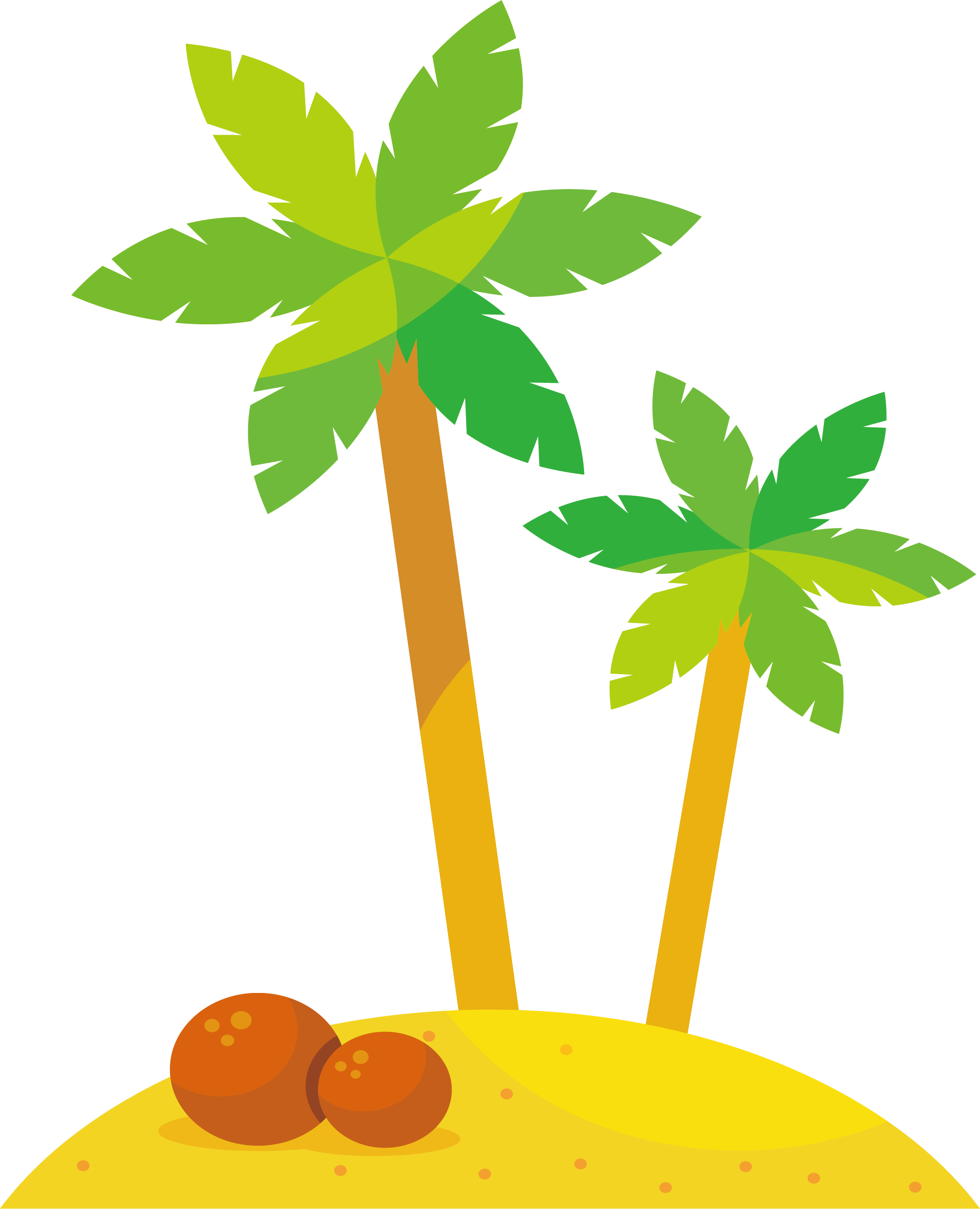 Coconut Euclidean Vector - Coconut Tree Cartoon Png (2109x2602)