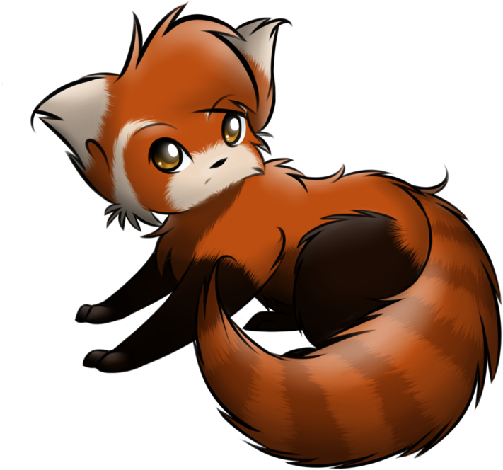 Red Panda How To Draw A Chibi Panda Free Download Clip - Cute Baby Red Panda Drawing (900x692)