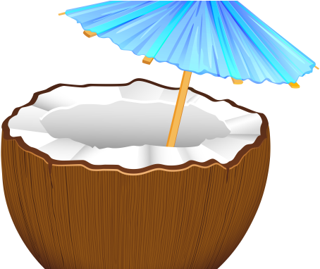 Clipart Coconut Palm Tree - Coconut Clipart (468x381)