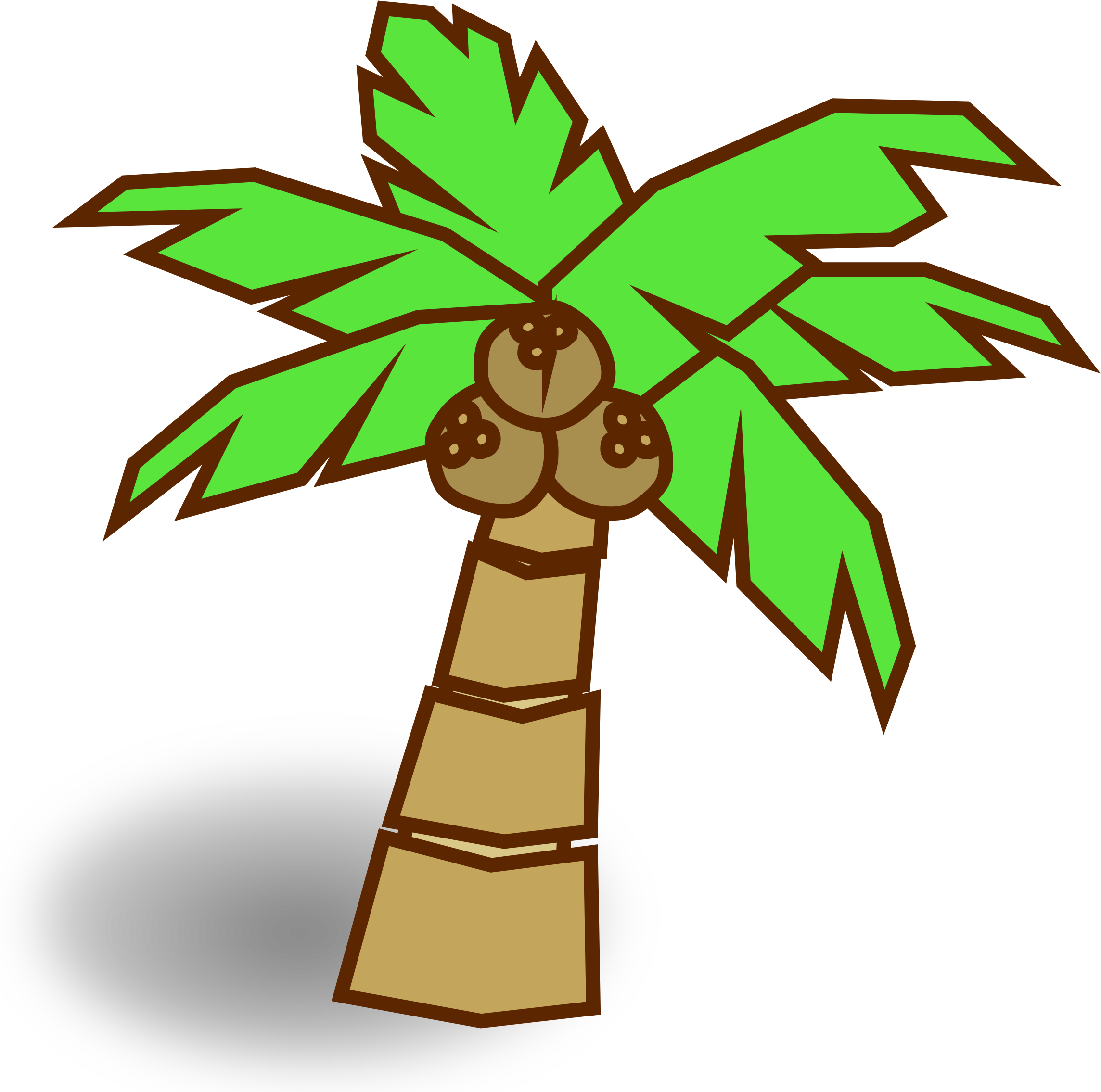 Big Image - Coconut Tree Cartoon Hd (2400x2400)