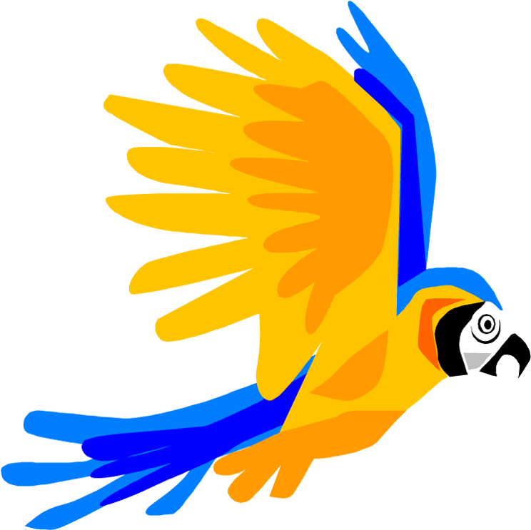 Free Parrot And Macaw Clipart - Parrot Flying Clip Art (745x750)