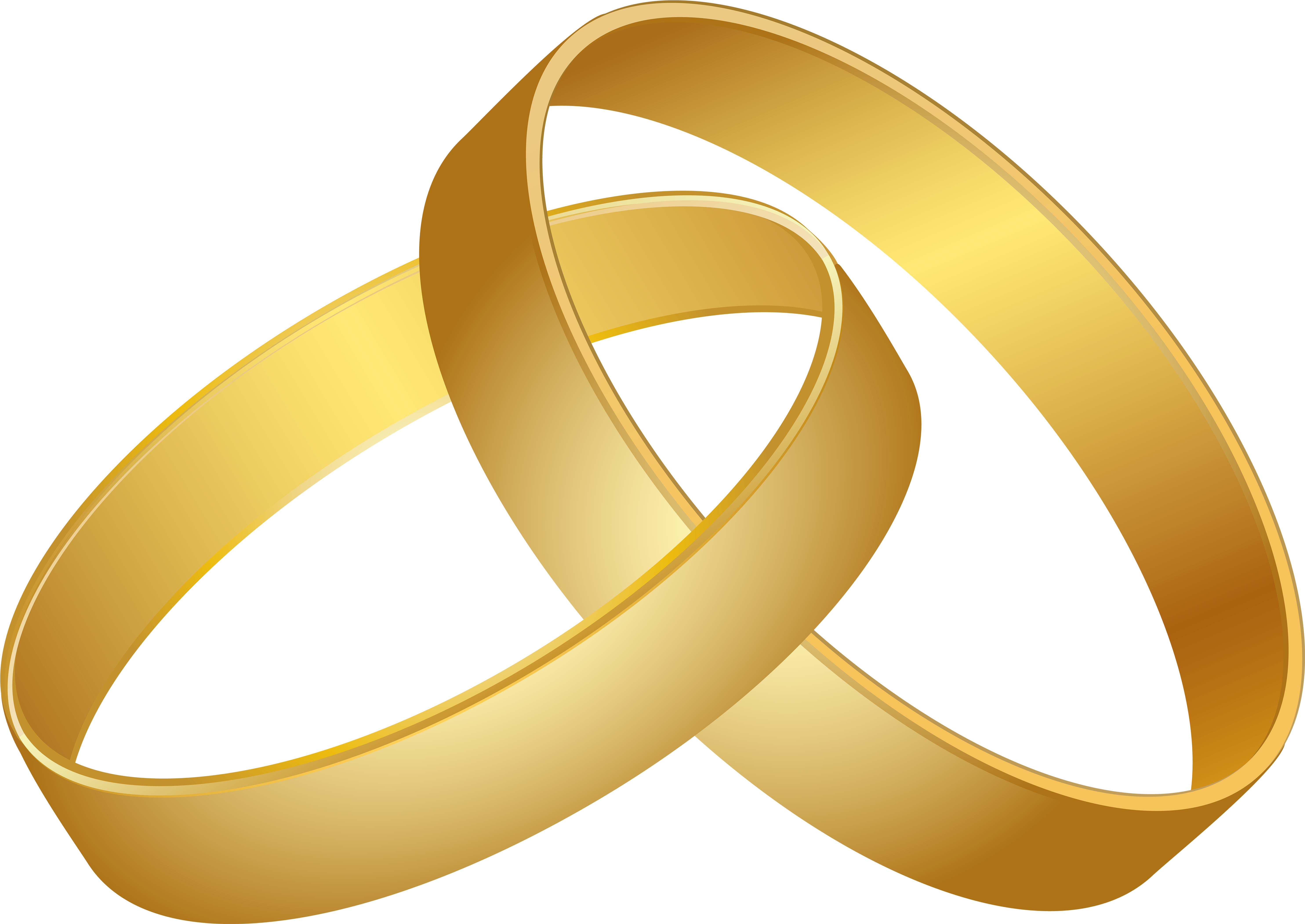 Wedding Rings Gold Png Clip Art - Wedding Ring Clipart Png (6000x4248)