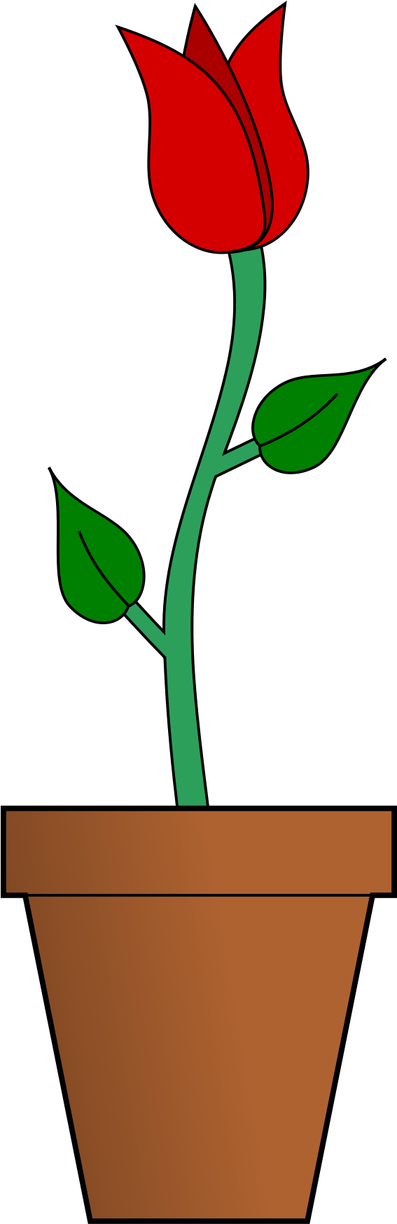 Open - Flower Vase In Cartoon (2000x2000)