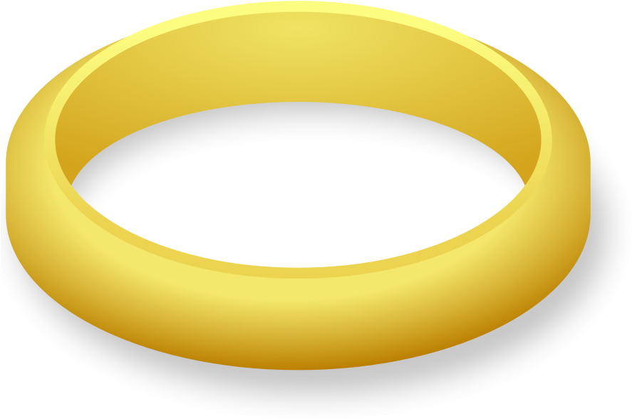 Wedding Ring Svg Vector File, Vector Clip Art Svg File - Gold Ring Clipart (900x594)