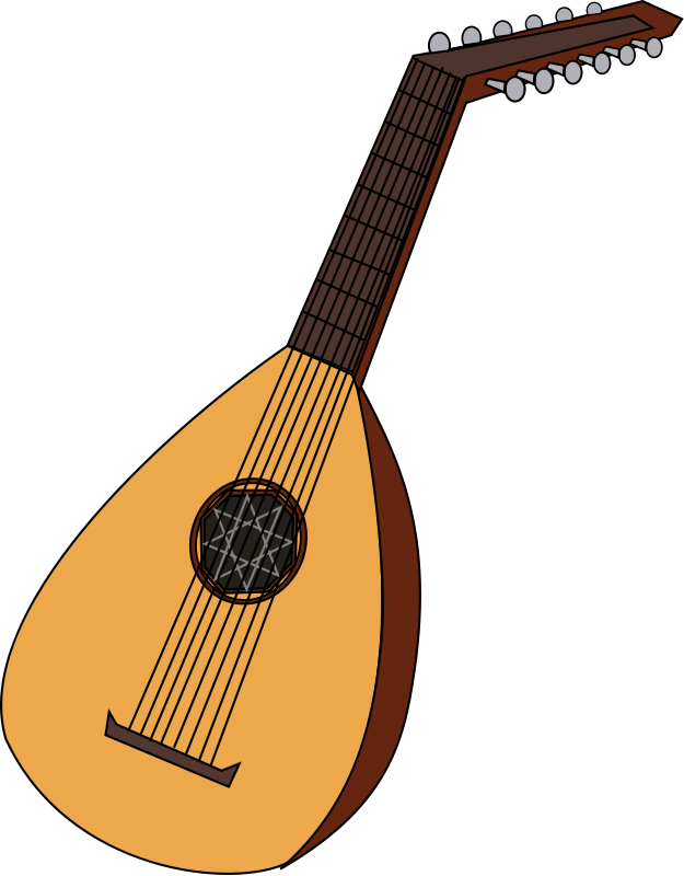 Free To Use Public Domain Music Clip Art - Middle Ages Instruments (1000x1280)