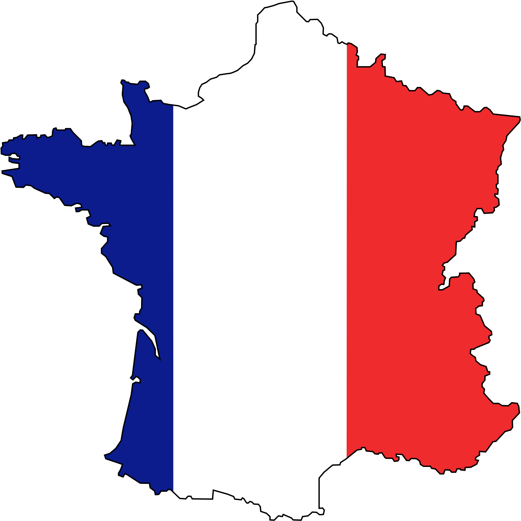 France - France Map Flag (1969x1969)