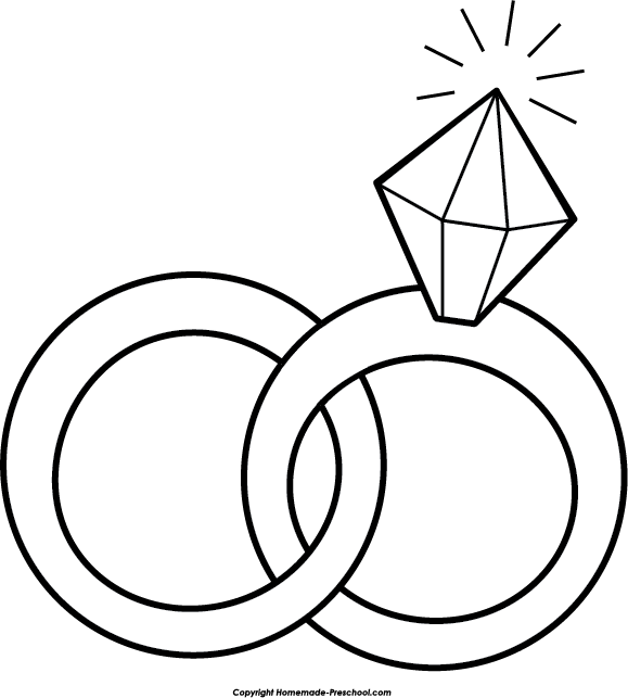 Drawn Ring Wedding Clipart - Wedding Ring Illustration Png (579x643)