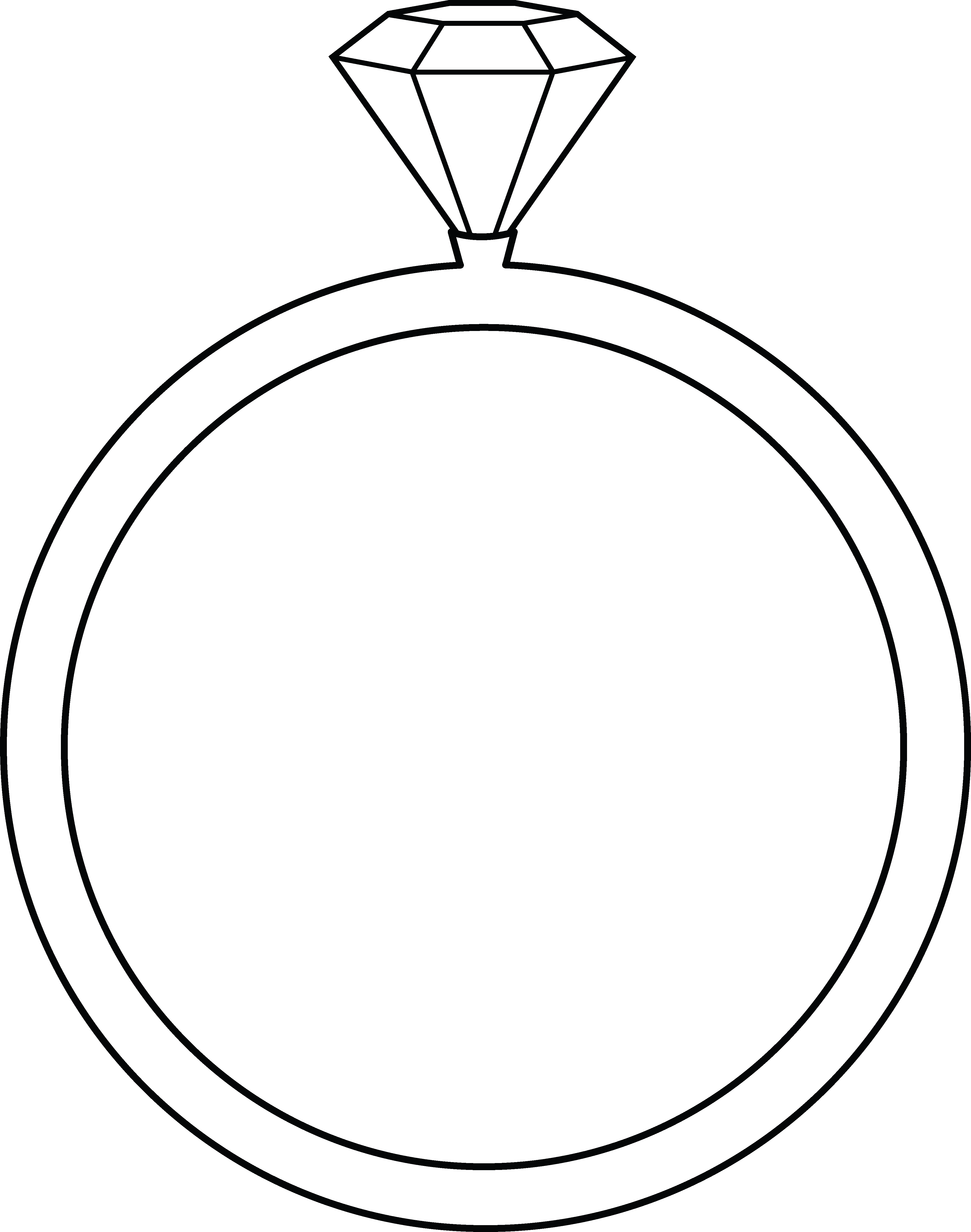 Diamond Ring Graphic - Bloom Ball Template Free (4098x5200)