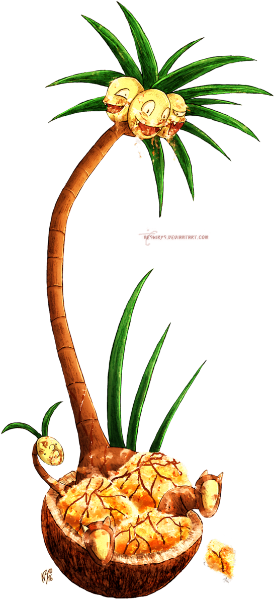 Alolan Exeggutor Coconut Ice Cream By Neshirys - Alolan Exeggutor (613x1303)