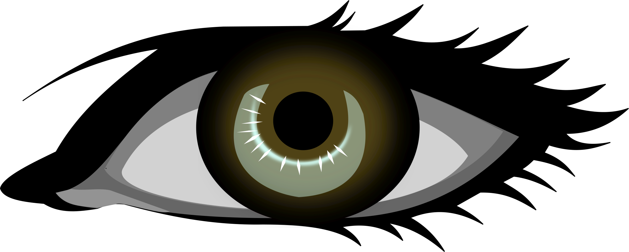 Eyes In Transparent Background (2400x964)