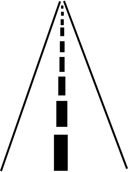 Street Into Distance Clip Art At Clker - Street Clipart Black And White (444x598)