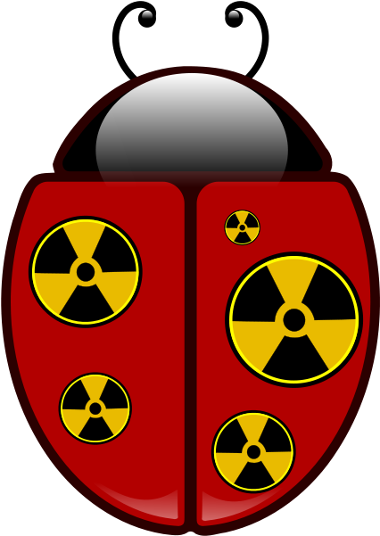 Free Radioactive Ladybug - Radioactive Sign (566x800)