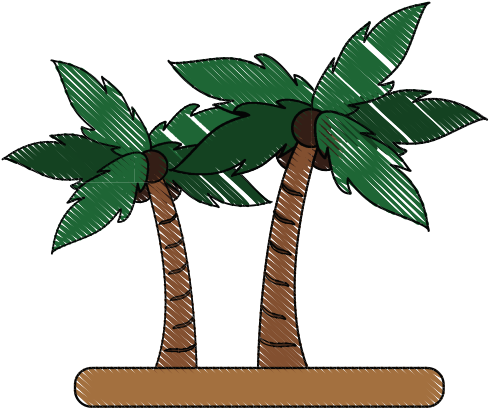 Tree Palms Symbol - Vector Graphics (550x550)