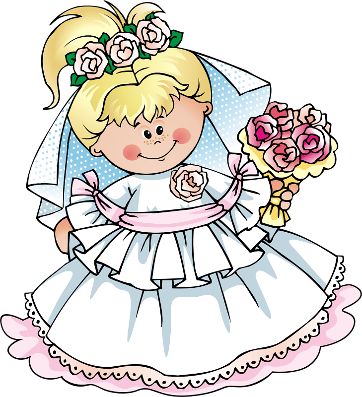 Free Wedding Clip Art - Jewish Bride Clipart (729x800)