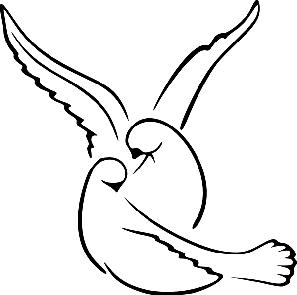 Wedding Love Bird Clip Art - Love Birds Images Drawing (600x597)