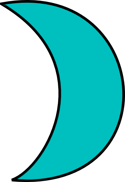 Teal Moon Clipart Clip Art At Vector Clip Art - Moon Turquoise Clip Art (408x593)