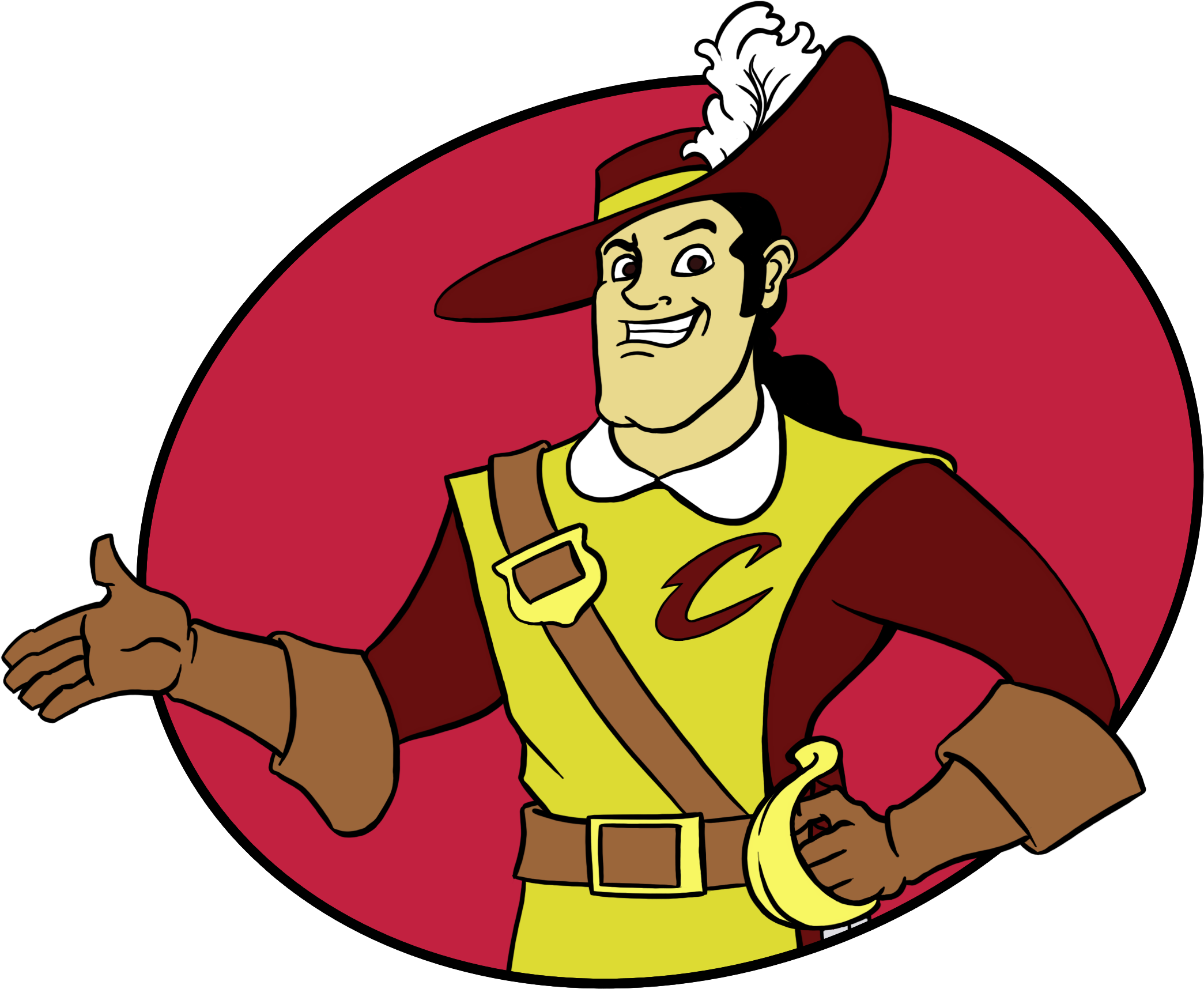 Cavalier Mascot Clipart - Cleveland Cavaliers Sir Cc (2400x2400)