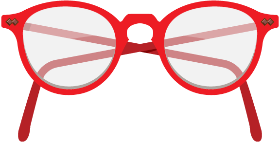 Red Nerd Glasses Clipart Clip Art Library - Glasses Free Clipart (576x296)