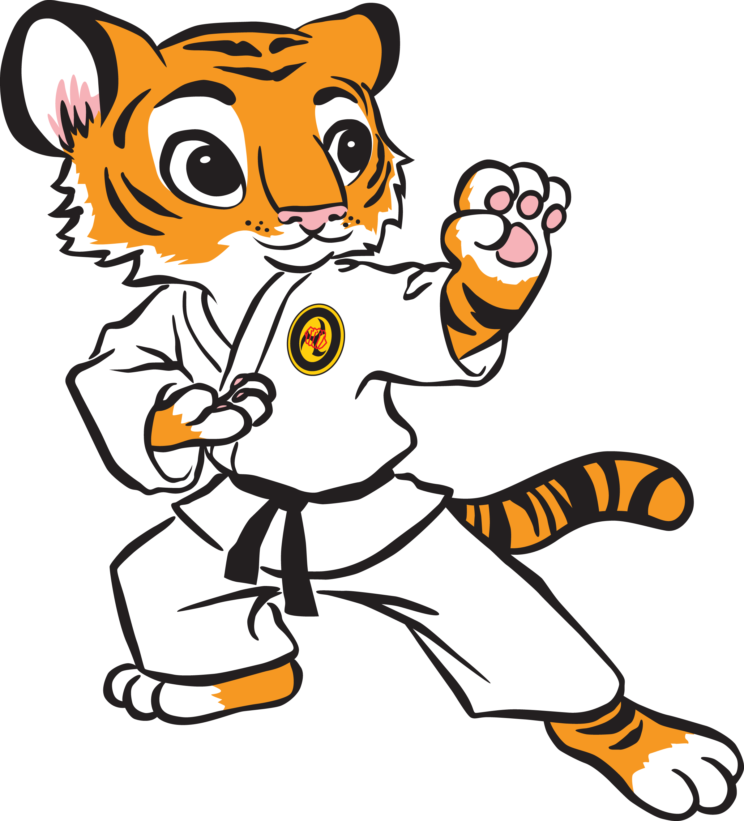 Karate Tiger Clipart Clipart Kid - Tiger Karate (2406x2655)