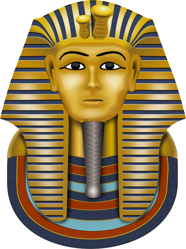 Egypt Free King Tut Free Golden Mask Tutanchamun - Pharaoh Clip Art (598x800)