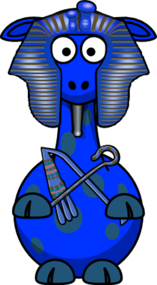 Giraffe Pharaoh Egypt Egyptian - Pharaoh (600x1091)