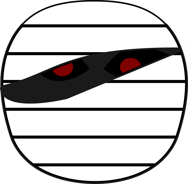 Free Vector Graphic Mummy Monster Clip Art Head Image - Top Of A Grill (736x720)